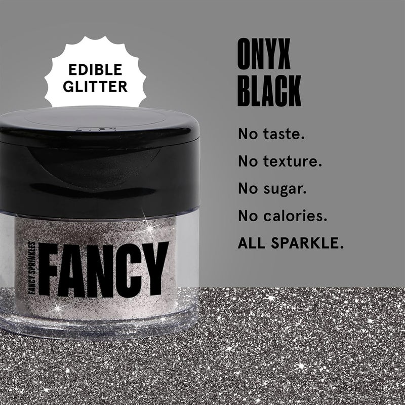 Fancy Sprinkles Onyx Black Edible Glitter - Image 3